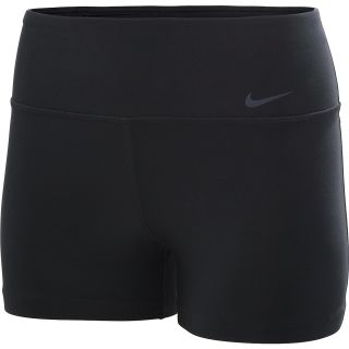 NIKE Womens Legend 2.0 Slim Fit Polyester Shorts   Size Small, Black/cool