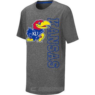 COLOSSEUM Youth Kansas Jayhawks Bunker Short Sleeve T Shirt   Size Xl, Grey