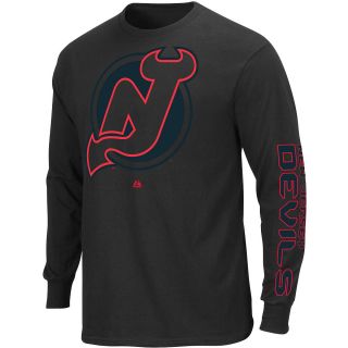 MAJESTIC ATHLETIC Mens New Jersey Devils Goal Crease Long Sleeve T Shirt  