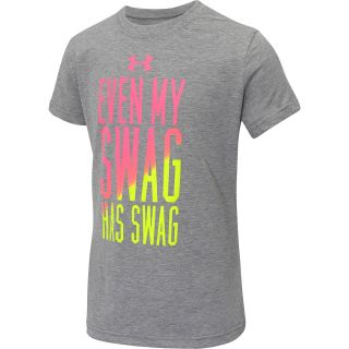 UNDER ARMOUR Girls My Swag Has Swag Short Sleeve T Shirt   Size Small, True