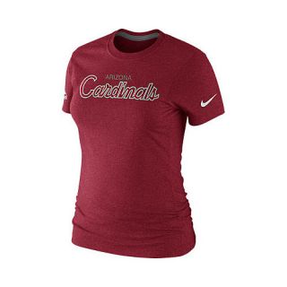 NIKE Womens Arizona Cardinals Script Tri Blend Short Sleeve T Shirt   Size