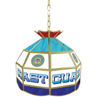 Trademark Global United States Coast Guard Stained Glass Tiffany Lamp (MIL1600 
