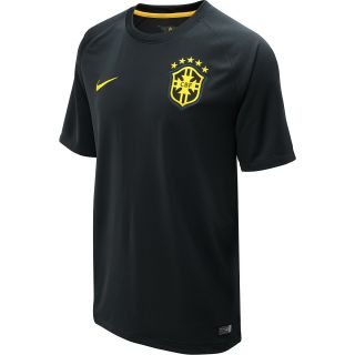 NIKE Mens Brasil 3rd Stadium Soccer Jersey   Size Large, Black/spruce