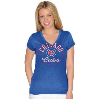 G III Womens Chicago Cubs Lead Off V Neck T Shirt   Size Large