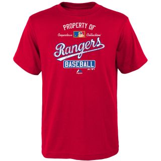 MAJESTIC ATHLETIC Youth Texas Rangers Vintage Property Of Short Sleeve T Shirt  