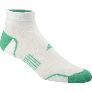 SOF SOLE Fit Performance Running Low Cut Socks   Size Medium, White/green