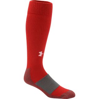UNDER ARMOUR Mens HeatGear Performance Over the Calf Socks   Size Medium, Red