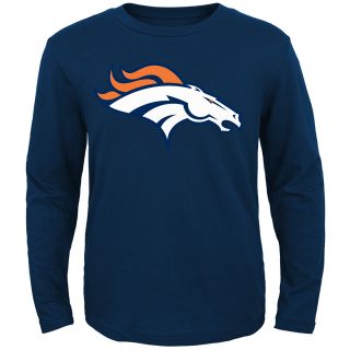 NFL Team Apparel Youth Denver Broncos Team Logo Long Sleeve T Shirt   Size Xl,