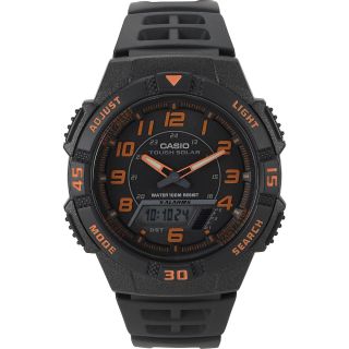 CASIO Mens AQS800W 1B2V Sports Analog/Digital Watch, Black/orange