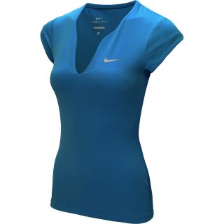 NIKE Womens Pure Short Sleeve Tennis Shirt   Size XS/Extra Small, Green