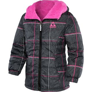 GERRY Girls Natalie Reversible Winter Jacket   Size Medium, Black/pink