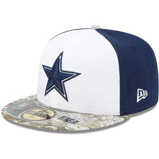 NEW ERA Mens Dallas Cowboys Salute To Service Camo 59FIFTY Fitted Cap   Size