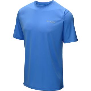 COLUMBIA Mens PFG Zero Rules Short Sleeve T Shirt   Size Medium, Vivid Blue