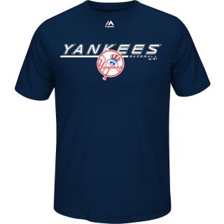MAJESTIC ATHLETIC Mens New York Yankees Aggressive Feel Short Sleeve T Shirt  