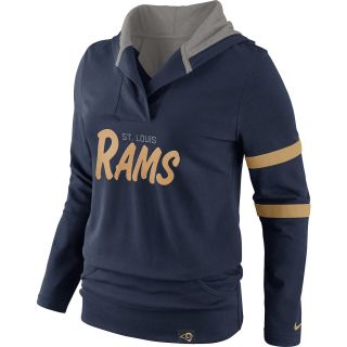 NIKE Womens St. Louis Rams Play Action Hooded Top   Size Large, College