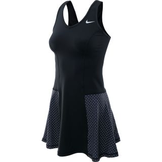 NIKE Womens Serena Oz Open Tennis Dress   Size Medium, Black/matte Silver