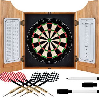 TGT Beveled Wood Dart Cabinet   Pro Style Board and Darts (15 91008)