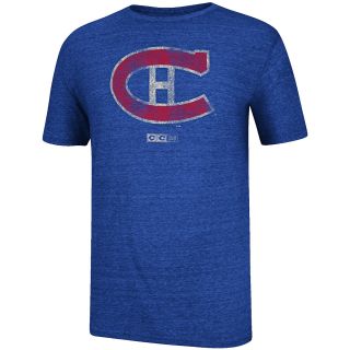 REEBOK Mens Montreal Canadiens CCM Distressed Retro Logo Tri Blend Short 