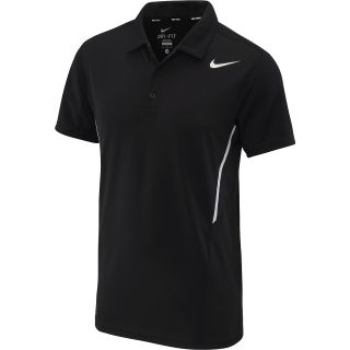 NIKE Mens Power UV Polo Shirt   Size Medium, Black/white