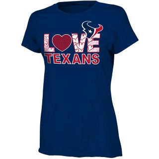 NFL Team Apparel Girls Houston Texans Feel The Love Short Sleeve T Shirt   Size