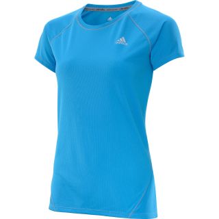 adidas Womens Sequencials Run Short Sleeve T Shirt   Size Medium, Solar Blue