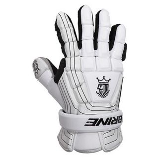 BRINE King Superlite Lacrosse Gloves, White