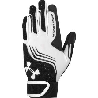 UNDER ARMOUR Youth Clean Up V Batting Gloves   Size Youth Small, White/black