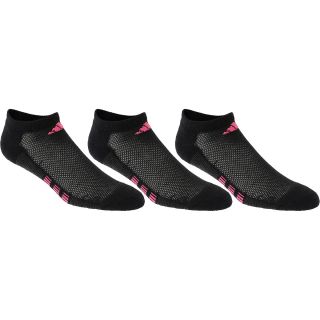 adidas Girls Cushion No Show Socks   3 Pack   Size Small, Black/purple