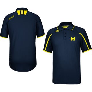 adidas Mens Michigan Wolverines Sideline Team Color Polo Shirt   Size Medium,