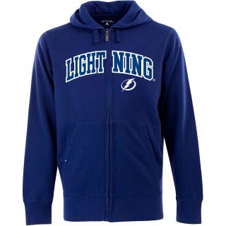 Antigua Mens Tampa Bay Lightning Full Zip Hooded Applique Sweatshirt   Size