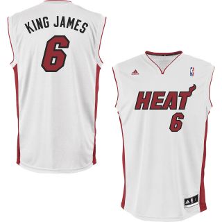adidas Mens Miami Heat LeBron James Nickname Collection Replica Home Jersey  