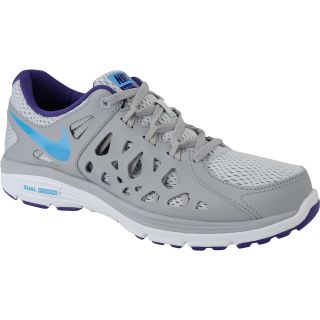NIKE Womens Dual Fusion Run 2 Running Shoes   Size 7, Grey/purple