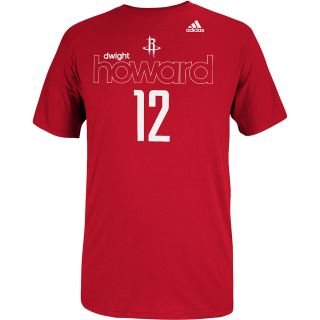 adidas Mens Houston Rockets Dwight Howard Driven Player Short Sleeve T Shirt  