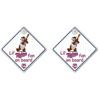 Team ProMark Minnesota Twins Lil Fan on Board Sign 2 Pack with Suction Cup