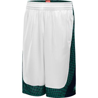 adidas Mens Edge Check Basketball Shorts   Size Xl, White/college