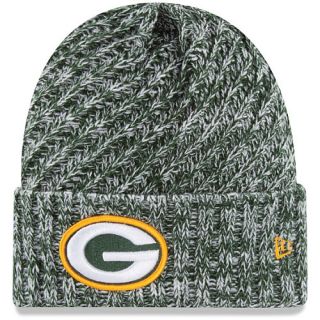 NEW ERA Womens Green Bay Packers Twisted Around Knit Hat, Green
