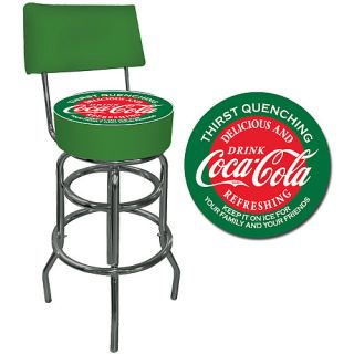 Trademark Global Coca Cola Pub Stool with Back (COKE 1100 V15)