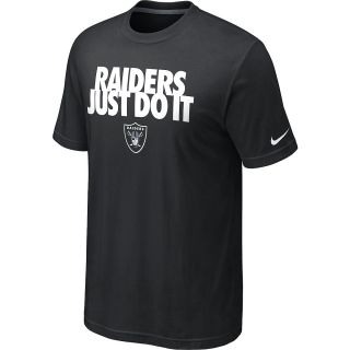 NIKE Mens Oakland Raiders Just Do It Short Sleeve T Shirt   Size Small,