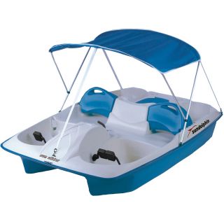 Sun Slider Adjustable Seat Lounger Pedal Boat w/ Canopy   Choose Color, Blue