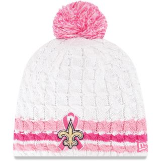NEW ERA Womens New Orleans Saints Breast Cancer Awareness Knit Hat, Pink