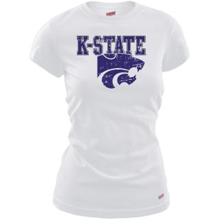 MJ Soffe Womens Kansas State Wildcats T Shirt   White   Size Medium, Kansas