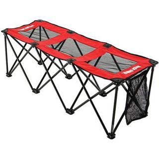 Insta Bench 3 Seater Sport Mesh Portable Bench, Red (IBSM3 RED)