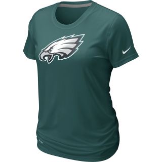 NIKE Womens Philadelphia Eagles Legend Logo T Shirt   Size Large, Green/carbon
