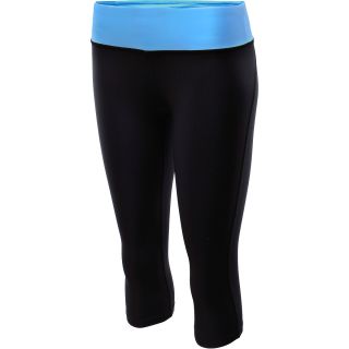 UNDER ARMOUR Womens Sonic Capris   Size XS/Extra Small, Black/electric Blue