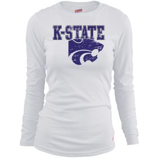 MJ Soffe Girls Kansas State Wildcats Long Sleeve T Shirt   White   Size