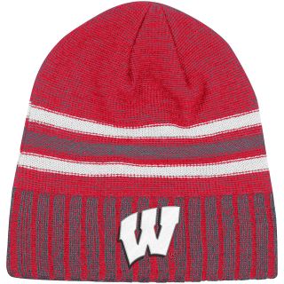 adidas Mens Wisconsin Badgers Basic Cuffless Knit Hat, Multi Team