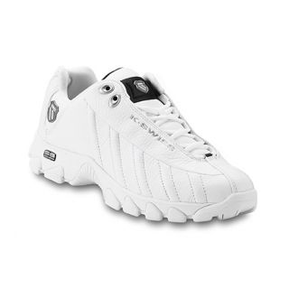 K Swiss ST329 Classic Shoes Mens   Size 7.5, White/black/silver (097621927601)
