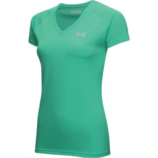 UNDER ARMOUR Womens UA Tech Short Sleeve V Neck T Shirt   Size Small, Emerald
