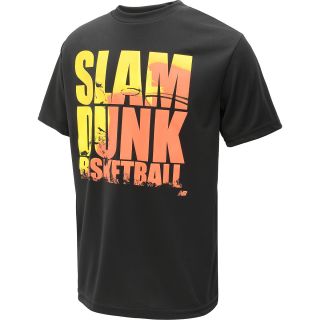 NEW BALANCE Boys Basketball Graphic Short Sleeve T Shirt   Size Medium, Black