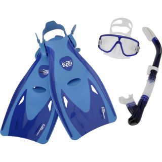 TUSA SPORT Adult Platina Hyperdry II Travel Snorkel Set   Size Large, Blue